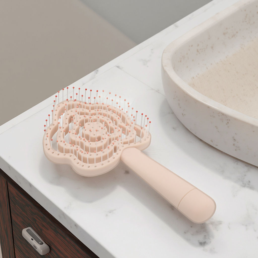 New Design Stylish Vented Hairbrush Reduce Breakage Massage Comb High Elastic Nylon Bristle Wet & Dry for Bath Home Salon Beauty